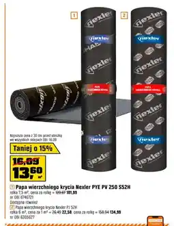 OBI Papa wierzchniego krycia Nexler Pye Pv 250 S52H oferta