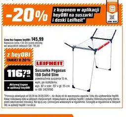 OBI Suszarka Pegasus 150 Solid Slim Leifheit oferta