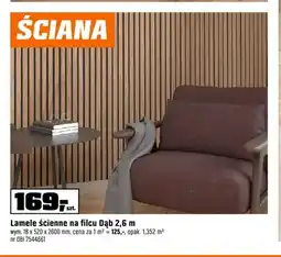 OBI Lamele ścienne na filcu Dąb 2,6 m oferta