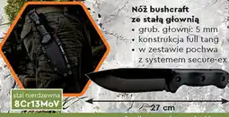 Biedronka Nóż bushcraft ze stałą głownią oferta