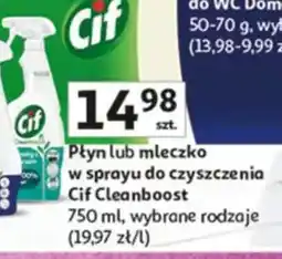 Auchan Płyn lub mleczko w sprayu do czyszczenia Cif Cleanboost oferta