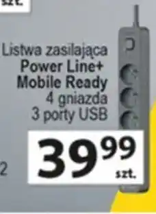 Auchan Listwa zasilająca Power Line+ Mobile Ready oferta