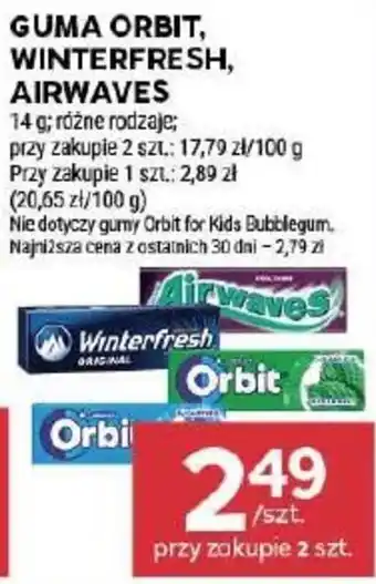 Stokrotka Market Guma Orbit, Winterfresh, Airwaves oferta