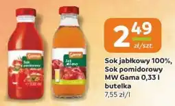 Gama Sok jabłkowy 100%, Sok pomidorowy MW Gama oferta