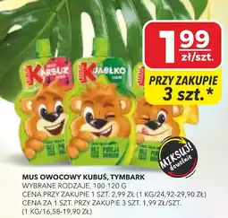 Top Market Mus Owocowy Kubuś, Tymbark oferta