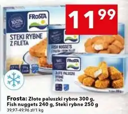 Lewiatan Frosta: Złote paluszki rybne 300 g, Fish nuggets 240 g, Steki rybne 250 g oferta