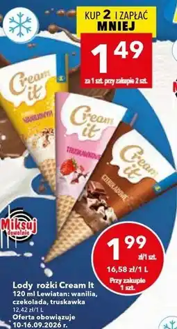 Lewiatan Lody rożki Cream It oferta