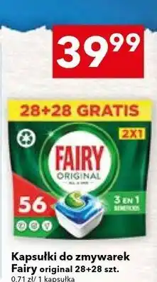 Lewiatan Kapsułki do zmywarek Fairy original 28+28 szt oferta
