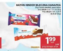 Stokrotka Baton Kinder Mleczna Kanapka standard oferta