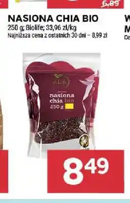 Stokrotka Nasiona chia bio BioLife oferta