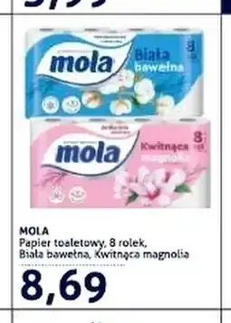 Blue Stop Papier toaletowy Biała bawełna 8-pak Mola oferta