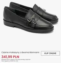 Ryłko Czarne mokasyny z dwoma klamrami oferta