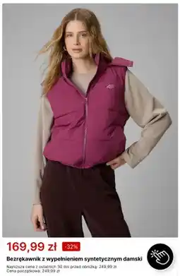 4F Bezrękawnik z wypełnieniem syntetycznym damski 4F oferta