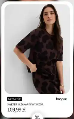 BonPrix Sweter w żakardowy wzór Bonprix oferta