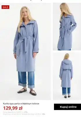 Kurtka typu parka w błękitnym kolorze Greenpoint