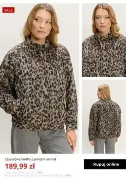 Greenpoint Casualowa kurtka z printem animal Greenpoint oferta