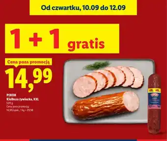 Lidl Kiełbasa żywiecka XXL Pikok oferta