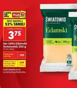 Biedronka Ser żółty Edamski Światowid oferta