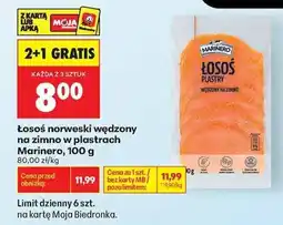 Biedronka Łosoś w plastrach Marinero oferta