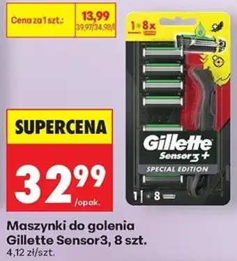 Biedronka Maszynki do golenia Gillette Sensor3+ oferta