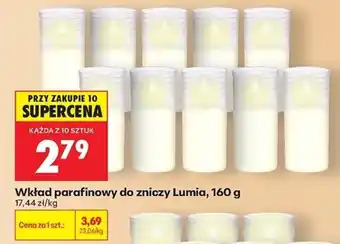 Biedronka Wkład parafinowy do zniczy Lumia oferta
