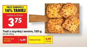 Biedronka Tost z szynką i serem oferta