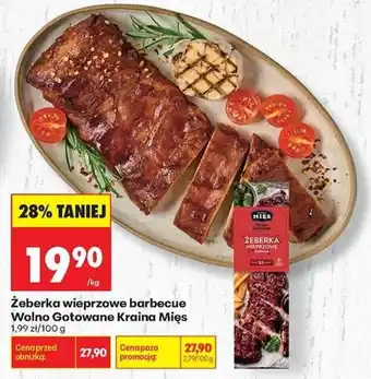 Biedronka Żeberka wieprzowe barbecue Wolno Gotowane Kraina Mięs oferta