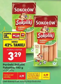 Biedronka Parówki Sokoliki Sokołów oferta
