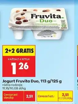 Biedronka Jogurt Fruvita Duo oferta