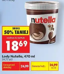 Biedronka Lody Nutella oferta
