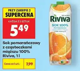 Biedronka Sok pomarańczowy z cząsteczkami miąższu 100% Riviva oferta