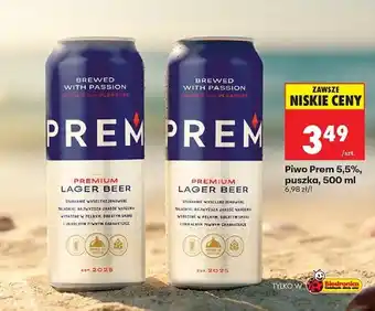 Biedronka Piwo Prem oferta