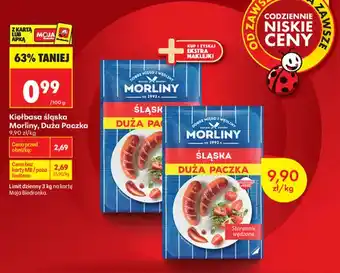 Biedronka Kiełbasa śląska Morliny Duża Paczka oferta