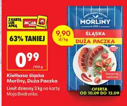 Biedronka Kiełbasa śląska Morliny Duża Paczka oferta