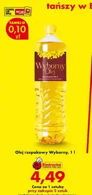 Biedronka Olej rzepakowy Wyborny oferta