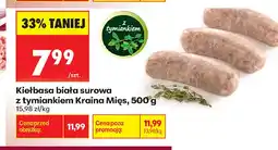 Biedronka Kiełbasa biała surowa z tymiankiem Kraina Mięs oferta
