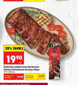 Biedronka Żeberka wieprzowe barbecue Wolno Gotowane Kraina Mięs oferta
