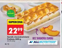 Biedronka Sernik z brzoskwiniami Frulove Allnutrition oferta