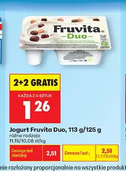 Biedronka Jogurt Fruvita Duo oferta