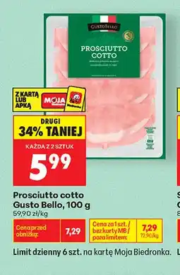 Biedronka Prosciutto cotto Gusto Bello oferta