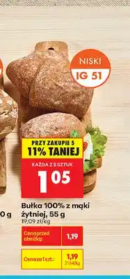 Biedronka Bułka 100% z mąki żytniej oferta