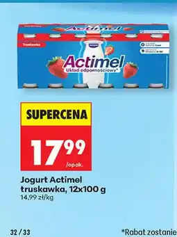 Biedronka Jogurt Actimel truskawka 12-pak oferta