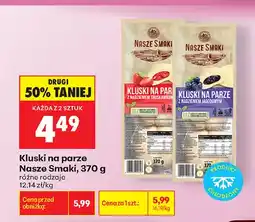 Biedronka Kluski na parze z nadzieniem jagodowym Nasze Smaki oferta