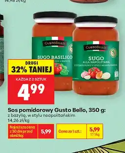 Biedronka Sos pomidorowy Gusto Bello z bazylią oferta