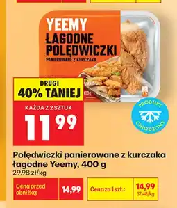 Biedronka Polędwiczki panierowane z kurczaka łagodne Yeemy oferta