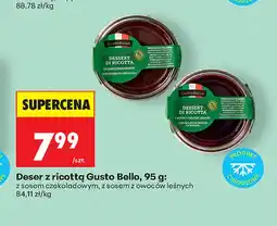 Biedronka Deser z ricottą Gusto Bello z sosem z owoców leśnych oferta