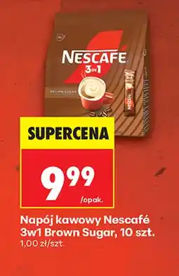 Biedronka Kawa rozpuszczalna Napój kawowy Nescafé 3w1 Brown Sugar oferta