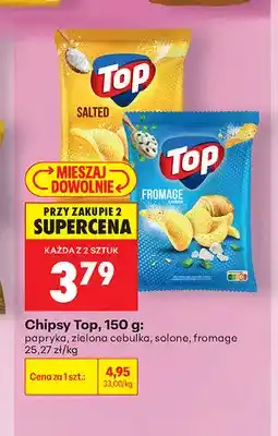 Biedronka Chipsy Top zielona cebulka oferta