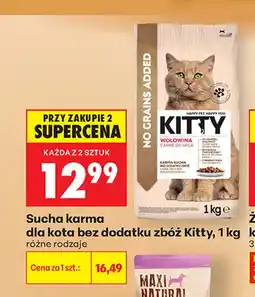 Biedronka Sucha karma dla kota bez dodatku zbóż Kitty oferta