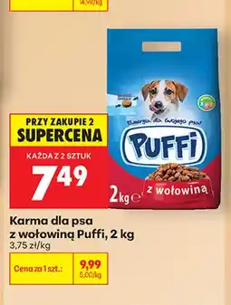 Biedronka Karma dla psa z wołowiną Puffi oferta